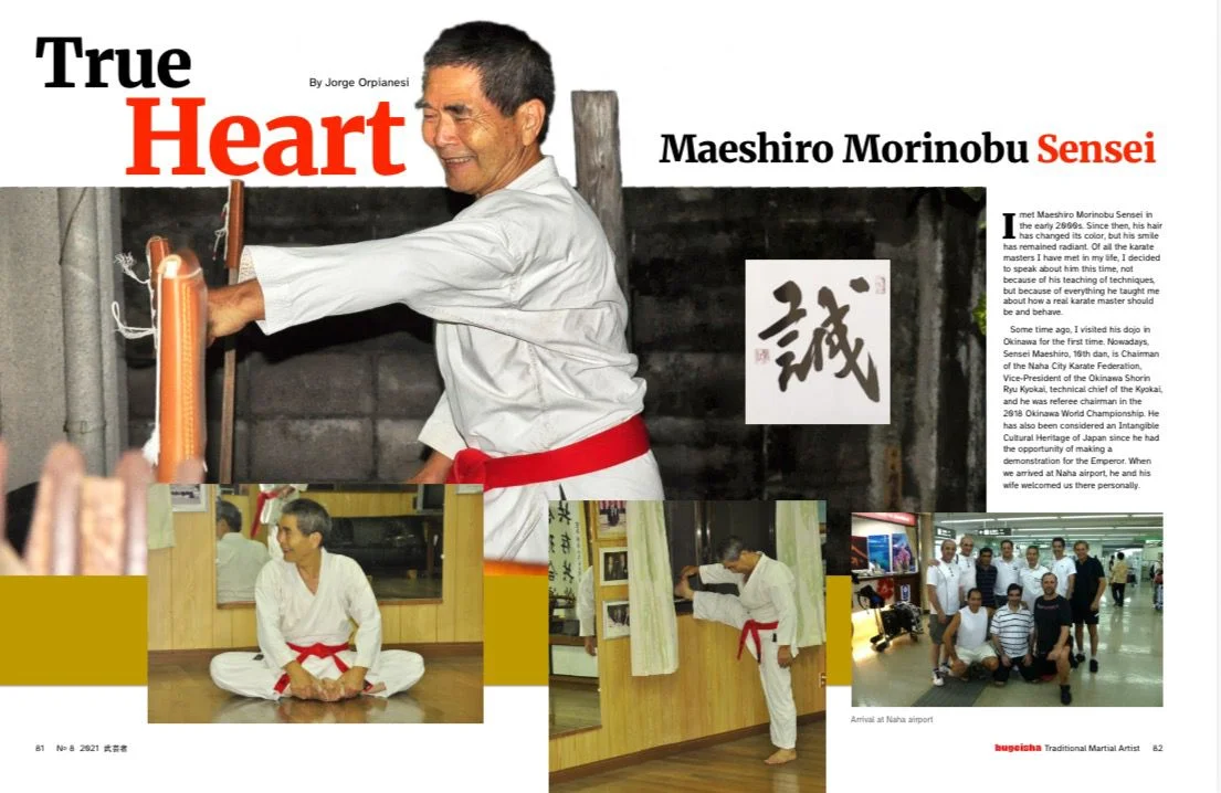 Morinobu Maeshiro Sensei. Corazón sincero